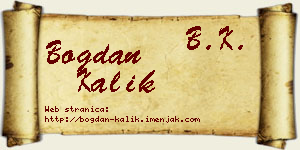 Bogdan Kalik vizit kartica